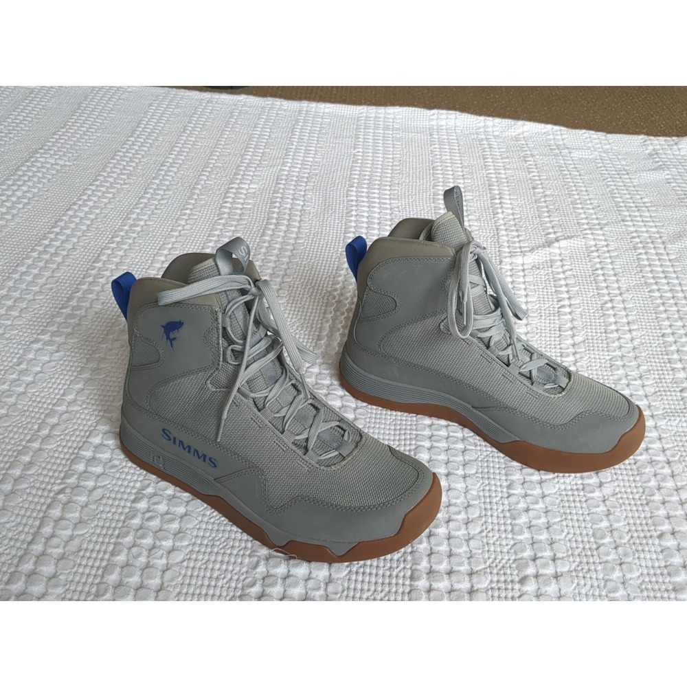 SIMMS Flats Sneakers High Top Sz 11 Gray Mens Lace Up
